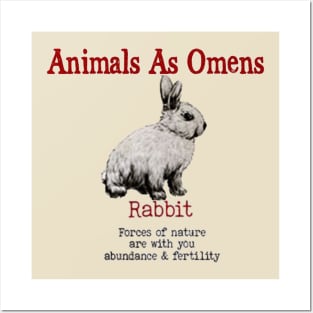 ANIMAL OMEN RABBIT Posters and Art